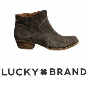 Lucky Brand | brushed leather ankle booties 9 39